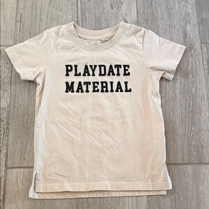Lenox James Playdate Material Kids Cream T-Shirt, Size 3T, Like New